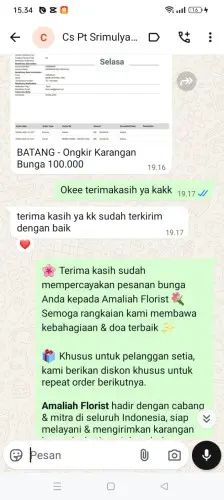 Testimonial Papan Bunga conggeang kulon
