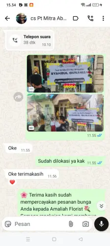 Testimonial Papan Bunga conggeang kulon