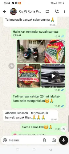 Testimonial Papan Bunga conggeang kulon