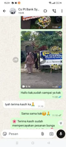 Testimonial Papan Bunga conggeang kulon